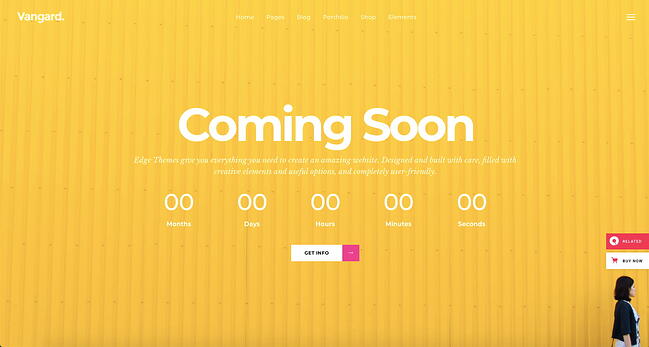 Detail Coming Soon Blogger Template Nomer 19