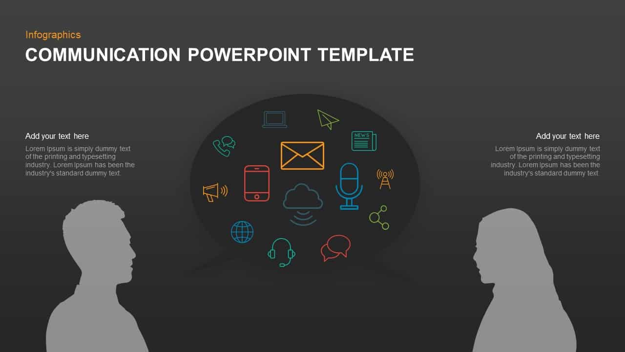 Detail Communication Powerpoint Template Free Download Nomer 10