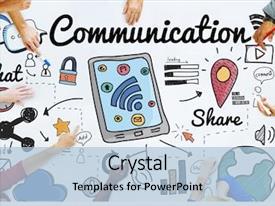 Detail Communication Powerpoint Template Free Download Nomer 25