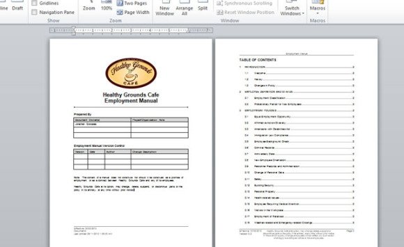 Detail Company Handbook Template Word Nomer 3