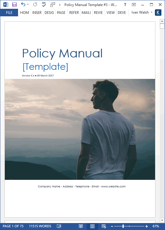 Detail Company Handbook Template Word Nomer 35