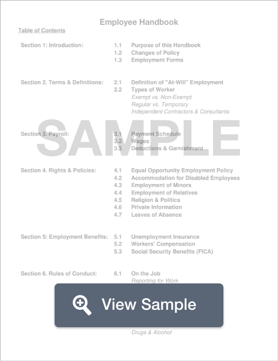 Detail Company Handbook Template Word Nomer 9