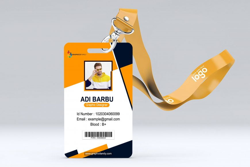 Detail Company Id Card Template Psd Free Download Nomer 13