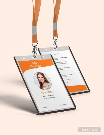 Detail Company Id Card Template Psd Free Download Nomer 22
