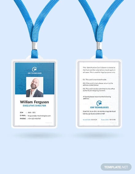 Detail Company Id Card Template Psd Free Download Nomer 29