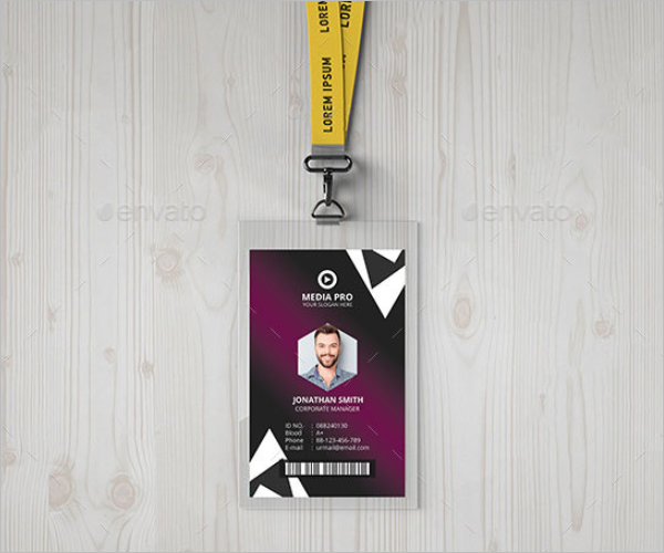 Detail Company Id Card Template Psd Free Download Nomer 38