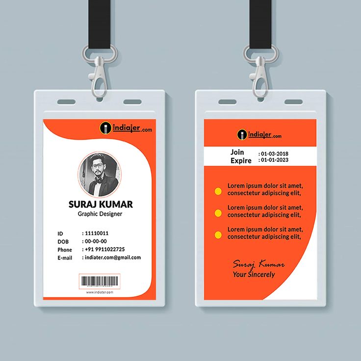 Detail Company Id Card Template Psd Free Download Nomer 47