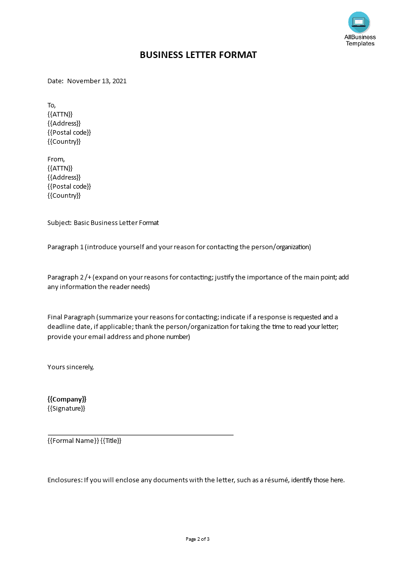 Detail Company Letter Template Nomer 14