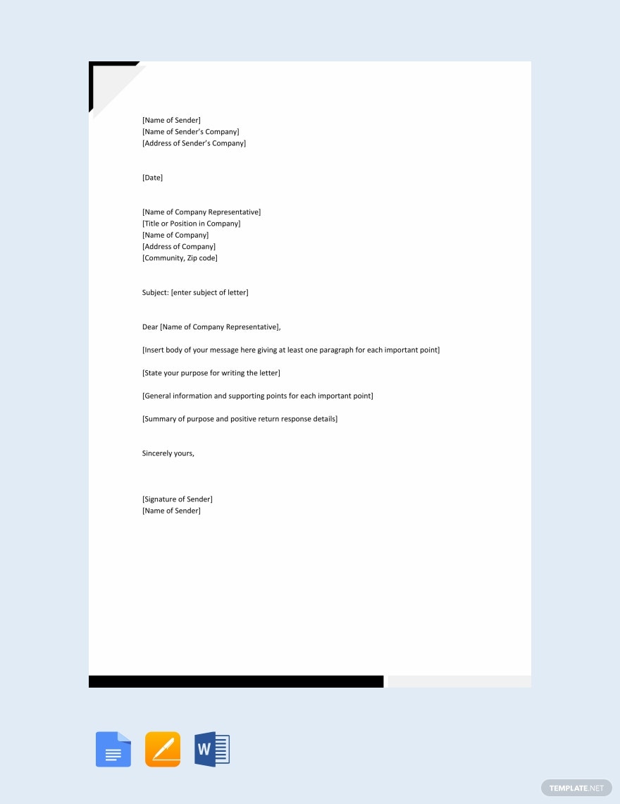 Detail Company Letter Template Nomer 18