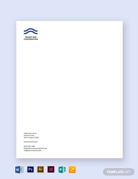 Detail Company Letterhead Template Doc Nomer 3