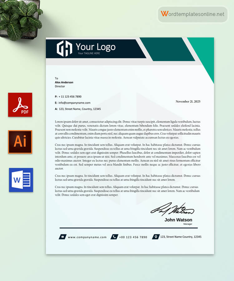 Detail Company Letterhead Template Doc Nomer 29