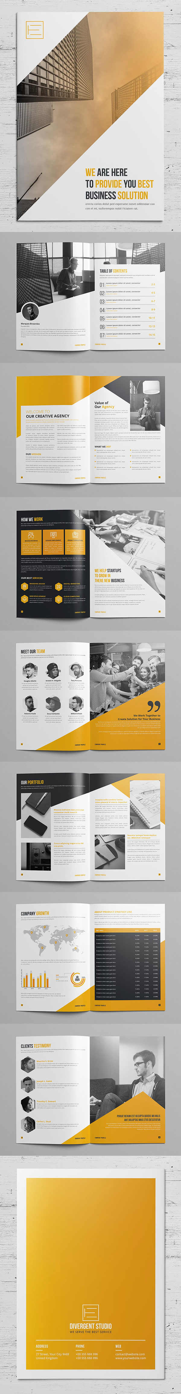 Detail Company Product Brochure Template Nomer 25