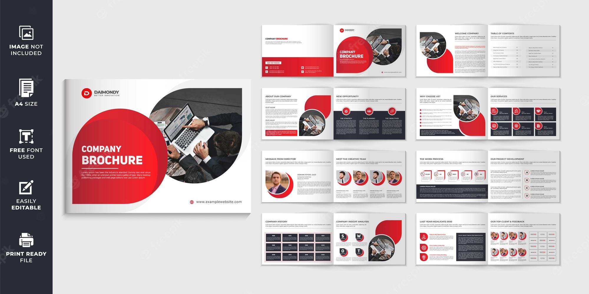 Detail Company Product Brochure Template Nomer 36