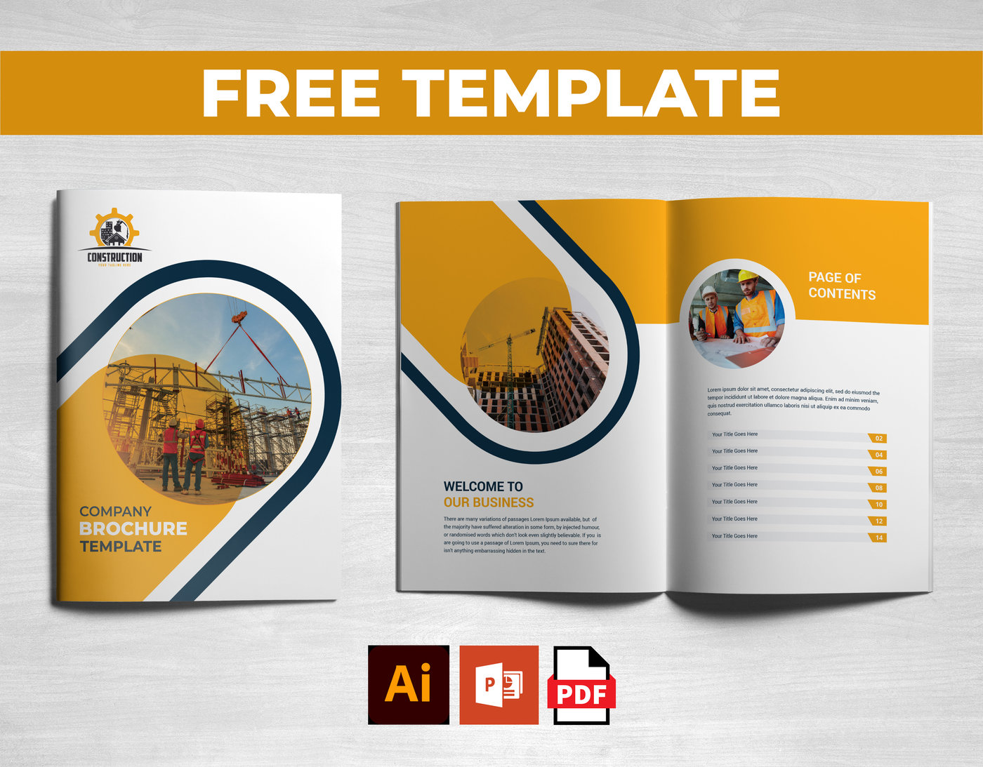 Free Download Construction Company Profile Template Word Format