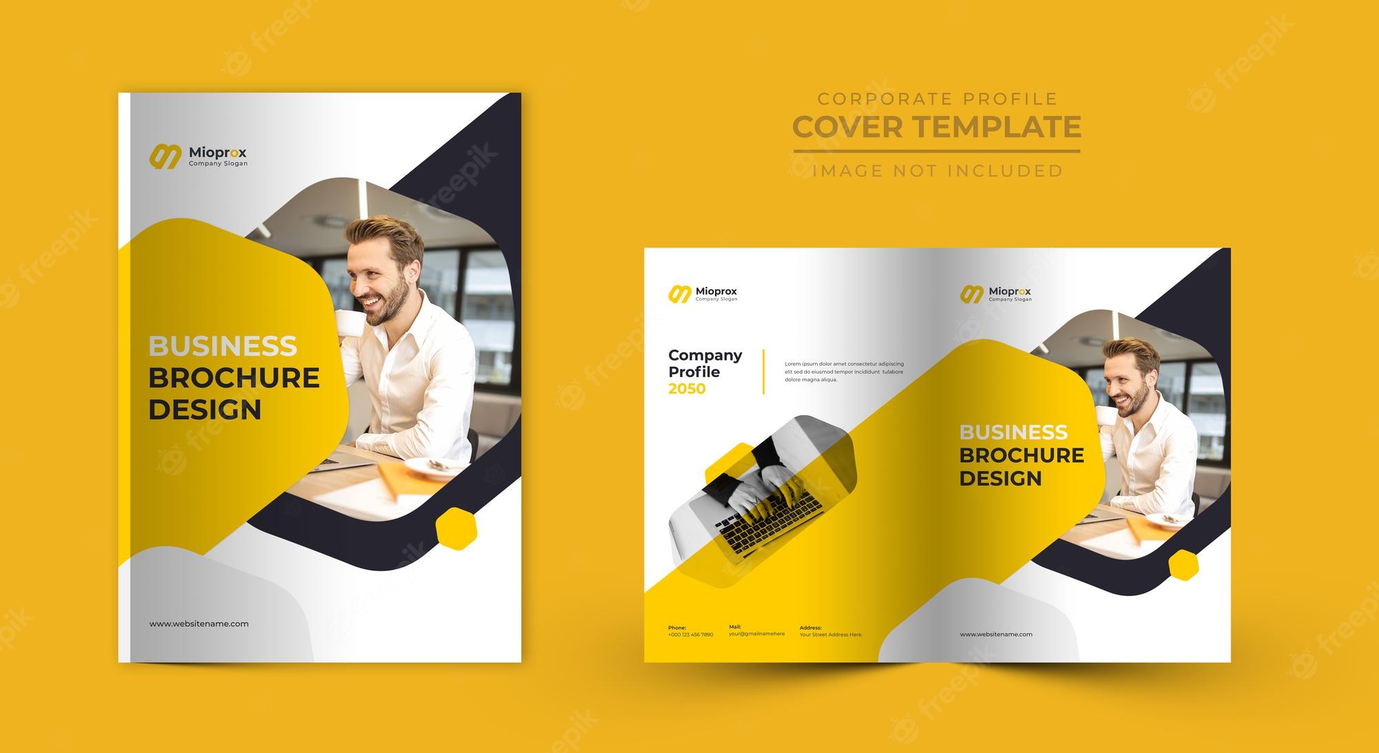 Detail Company Profile Design Template Psd Nomer 10