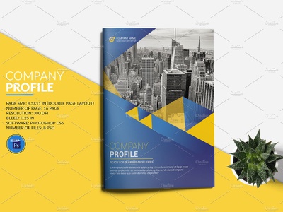 Detail Company Profile Design Template Psd Nomer 18