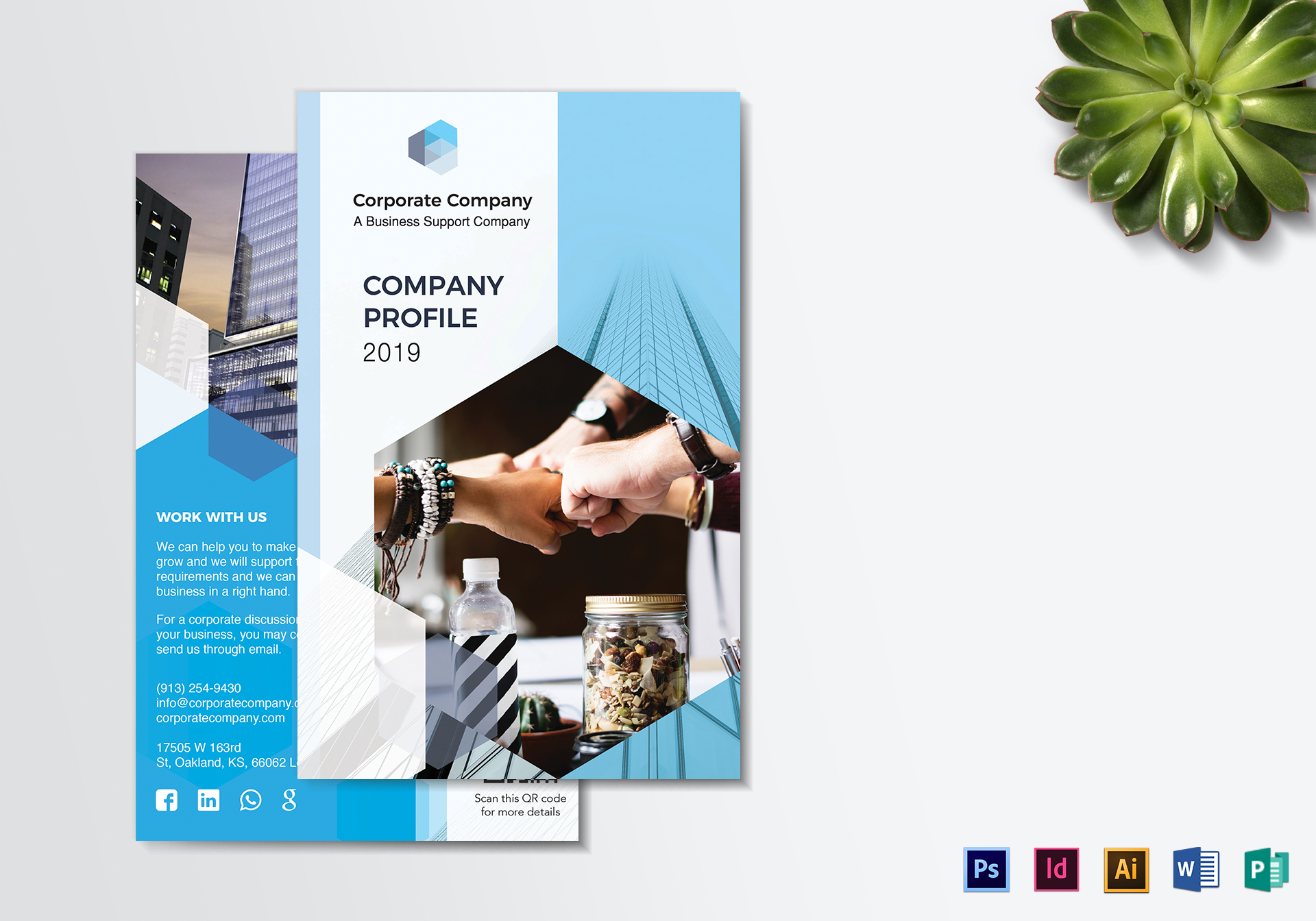 Detail Company Profile Design Template Psd Nomer 21