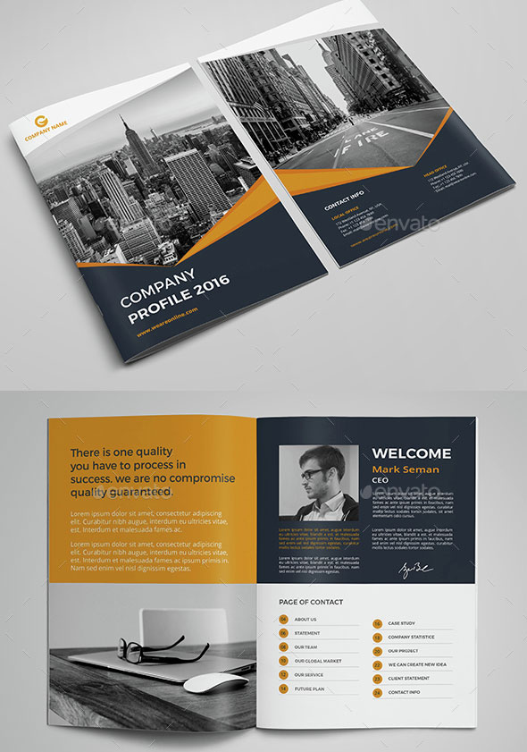 Detail Company Profile Layout Template Nomer 22