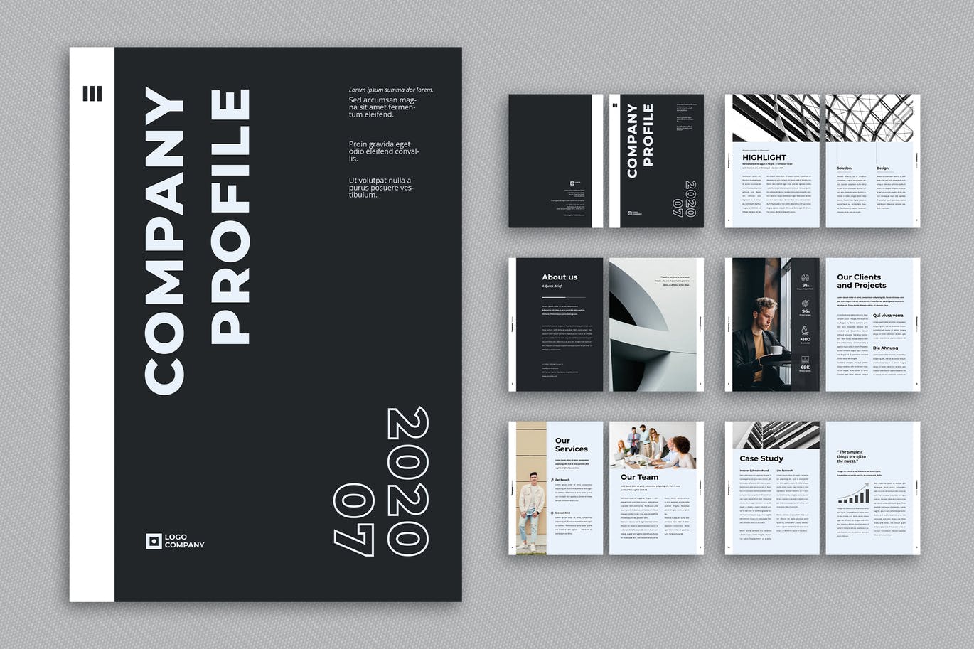 Detail Company Profile Layout Template Nomer 25