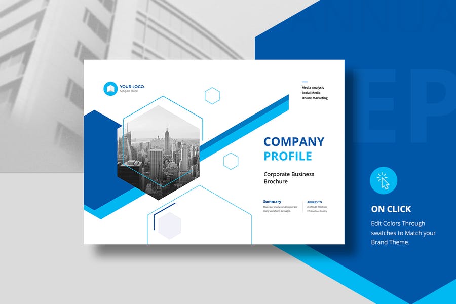 Detail Company Profile Template Editable Nomer 34