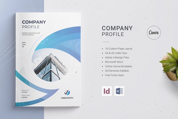 Detail Company Profile Template Editable Nomer 37