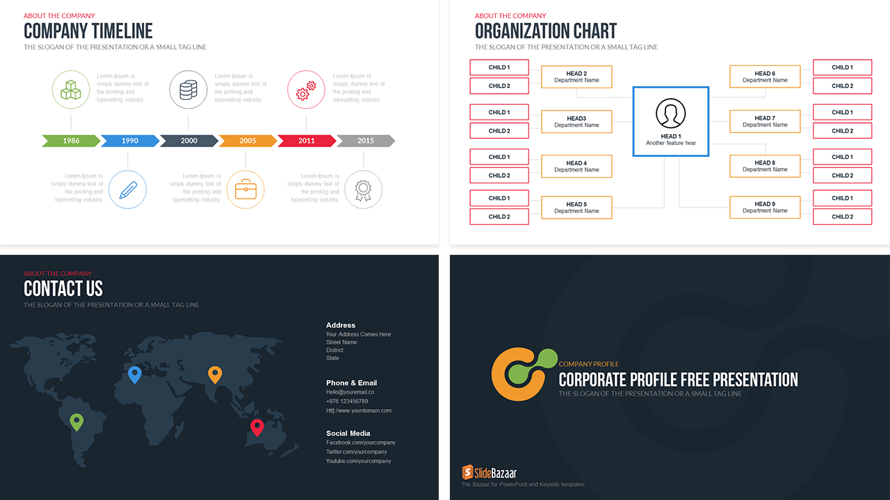 Detail Company Profile Template Editable Nomer 54