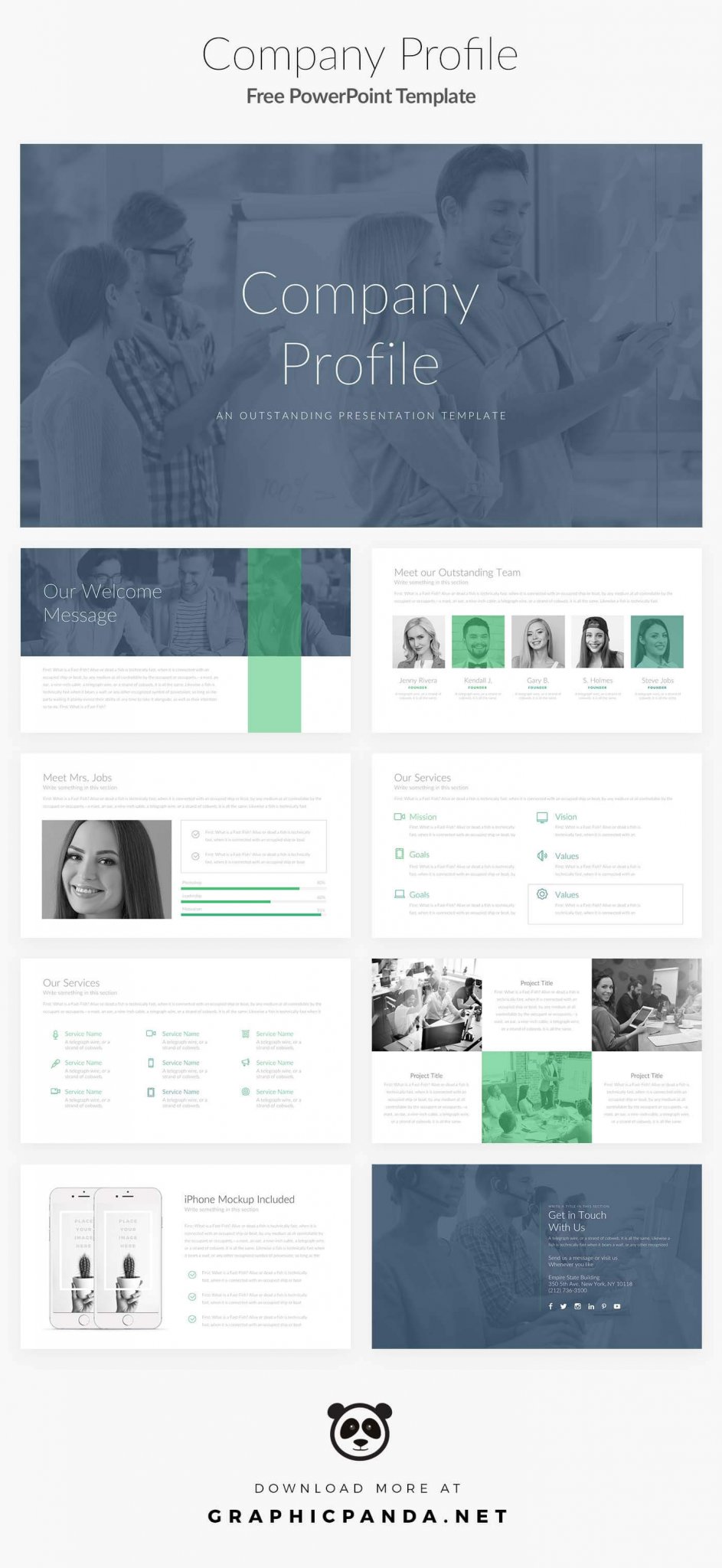 Detail Company Profile Template Powerpoint Nomer 45