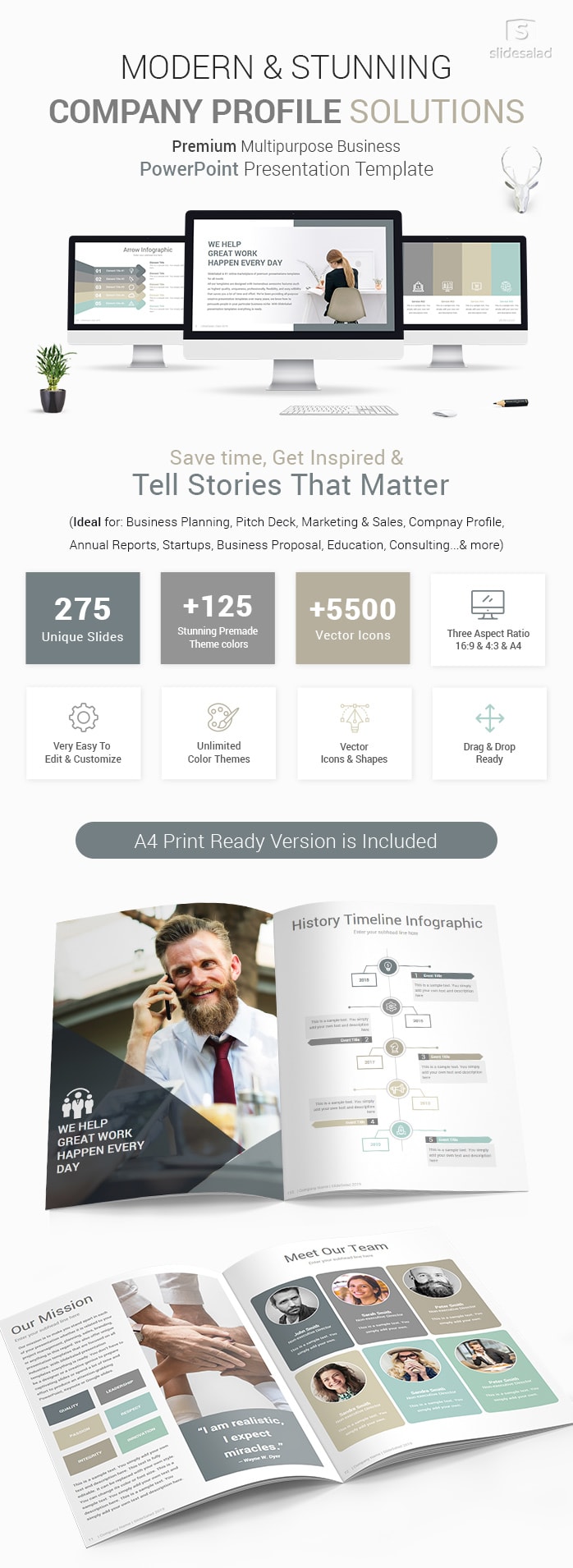 Detail Company Profile Template Powerpoint Nomer 49