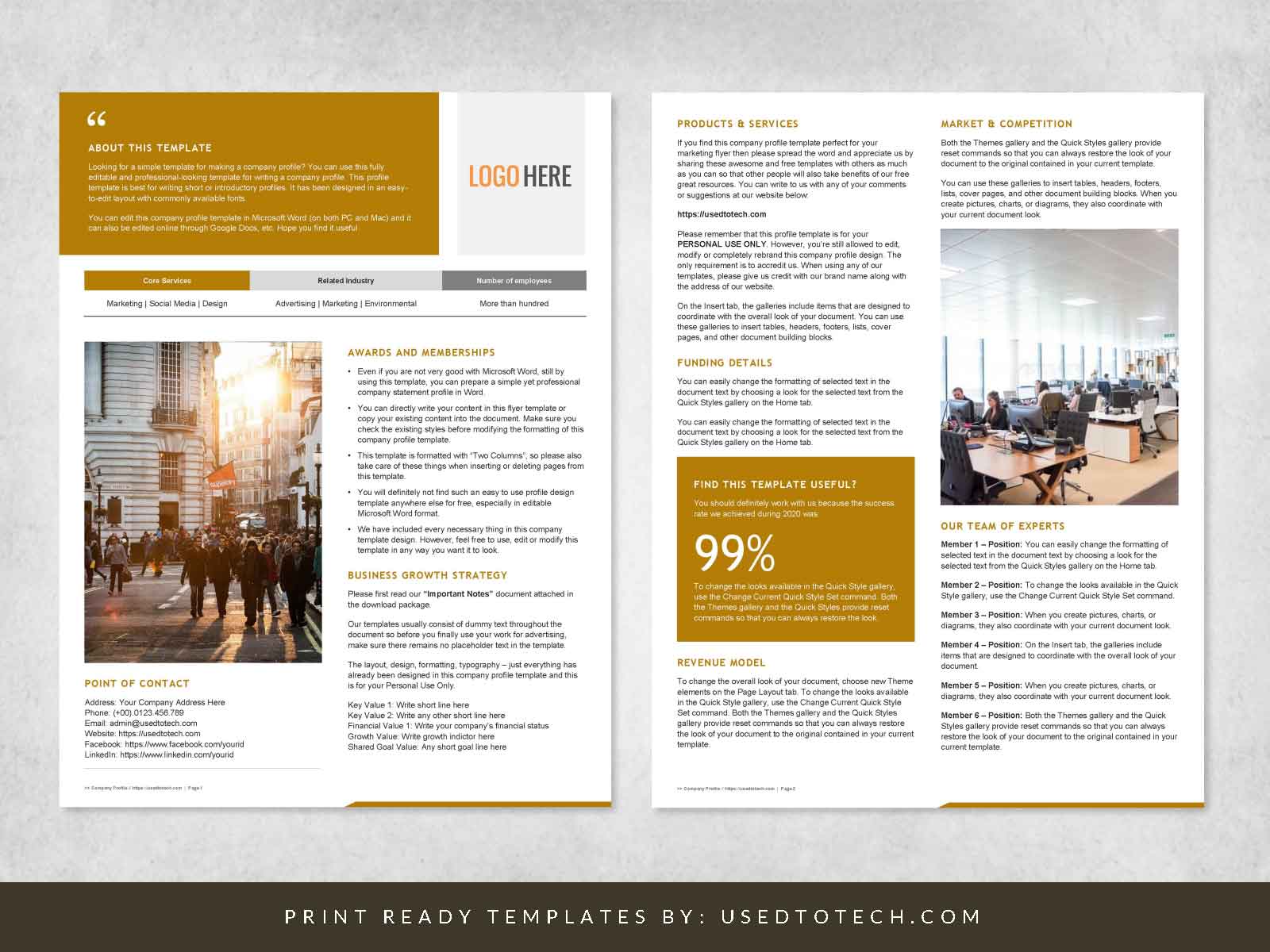 Detail Company Profile Template Word Nomer 2