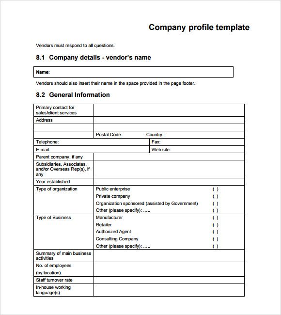 Detail Company Profile Template Word Doc Nomer 40