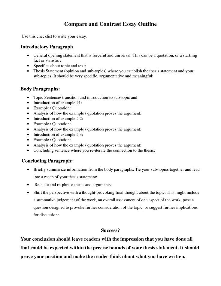 Detail Comparative Essay Template Nomer 32