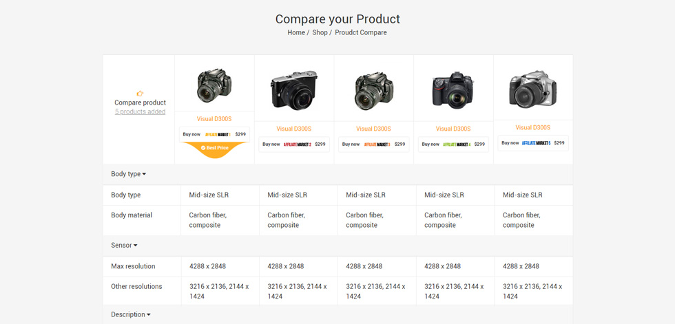 Detail Comparison Html Template Nomer 11
