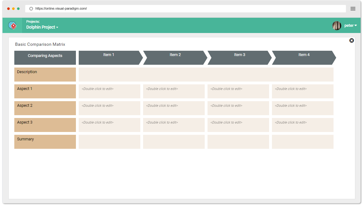 Comparison Matrix Template - KibrisPDR