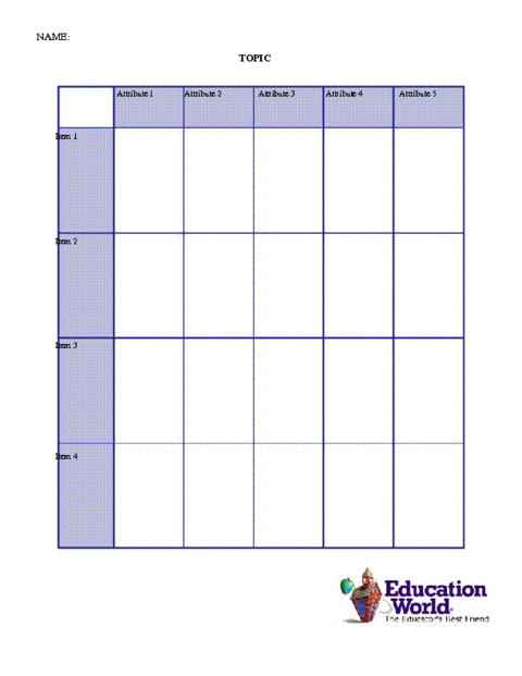 Detail Comparison Matrix Template Nomer 10