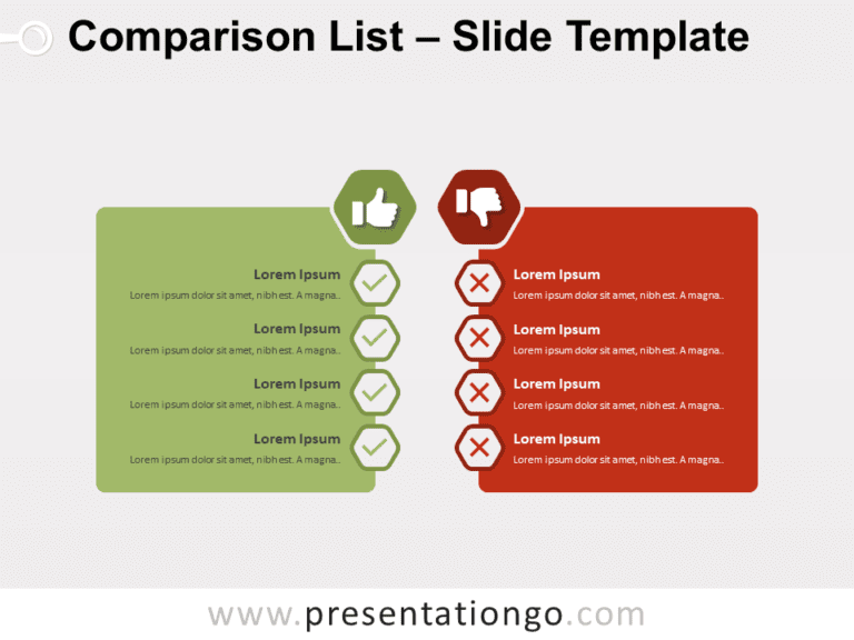 Detail Comparison Ppt Template Free Download Nomer 2