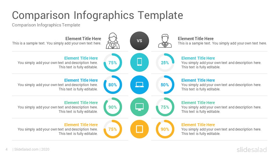 Detail Comparison Ppt Template Free Download Nomer 11