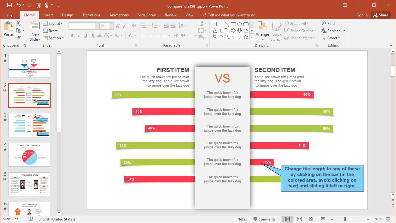 Detail Comparison Ppt Template Free Download Nomer 13