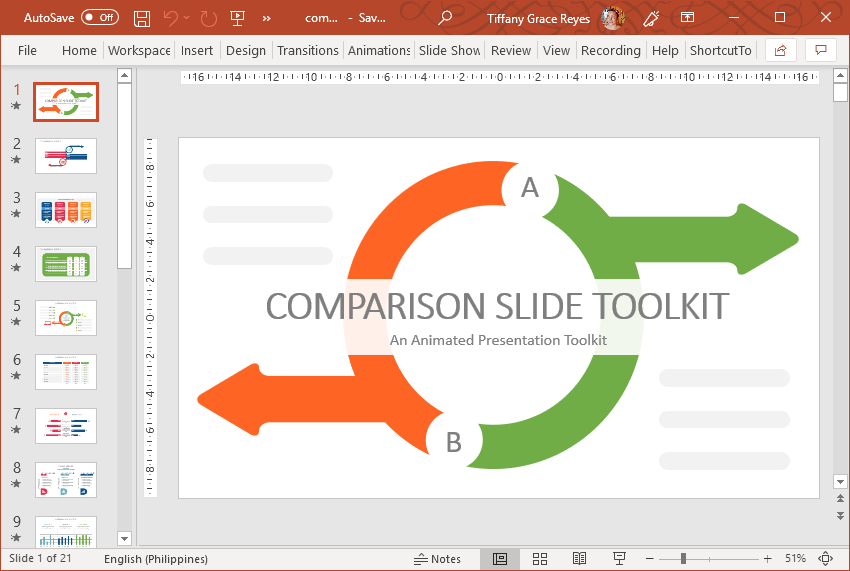 Detail Comparison Ppt Template Free Download Nomer 27