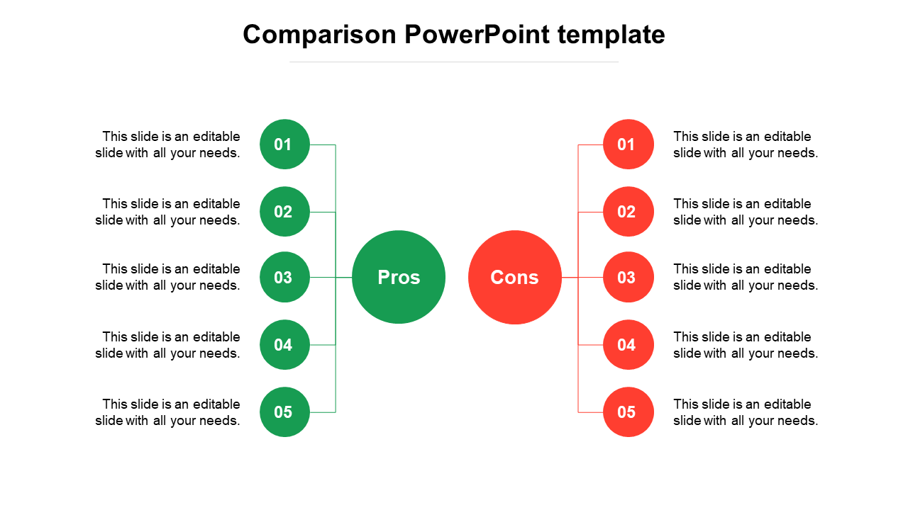 Detail Comparison Ppt Template Free Download Nomer 8