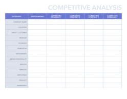 Detail Competitor Analysis Template Nomer 4