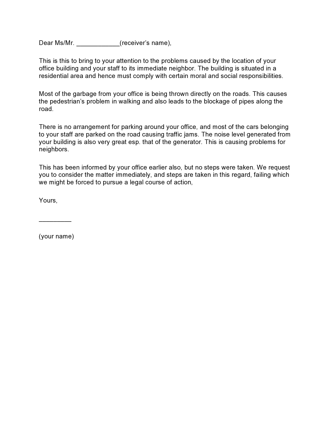 Detail Complaint Letter Template For Faulty Car Nomer 11