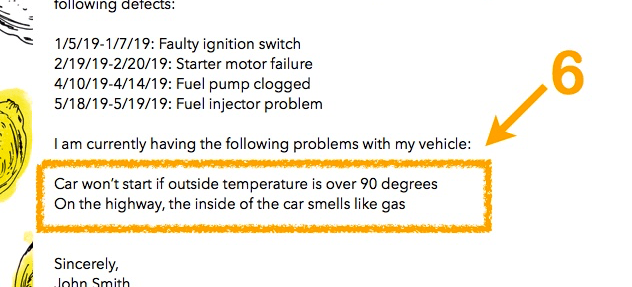 Detail Complaint Letter Template For Faulty Car Nomer 38