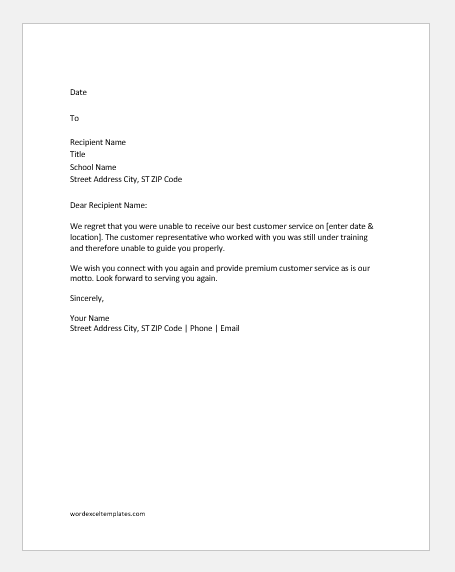 Detail Complaint Response Letter Template Nomer 21