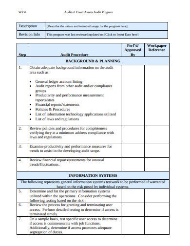 Compliance Audit Program Template - KibrisPDR