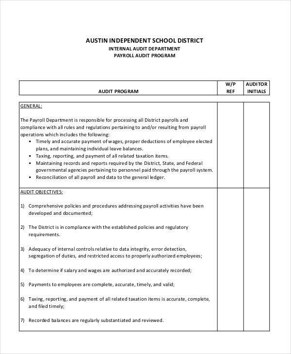 Detail Compliance Audit Program Template Nomer 15