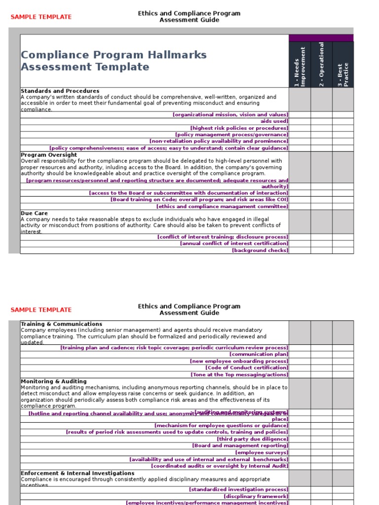 Detail Compliance Audit Program Template Nomer 17