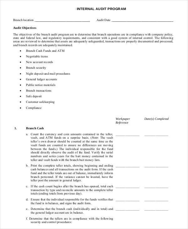 Detail Compliance Audit Program Template Nomer 48