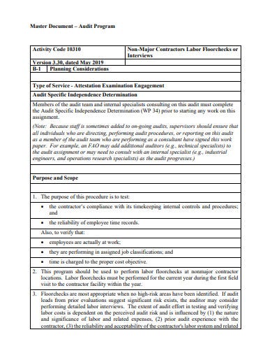 Detail Compliance Audit Program Template Nomer 10