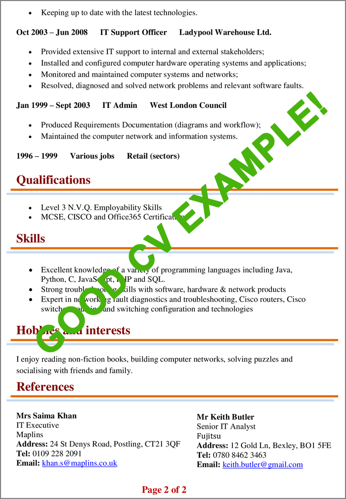 Detail Comprehensive Curriculum Vitae Template Nomer 11