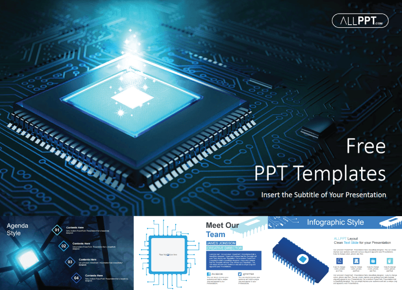 Detail Computer Powerpoint Template Nomer 19